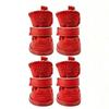 4PCS/SET Thickened Pet Snow Boots Warm Dog Cotton Shoes Dog Footwear Winter Dog Snow Boots  Winter