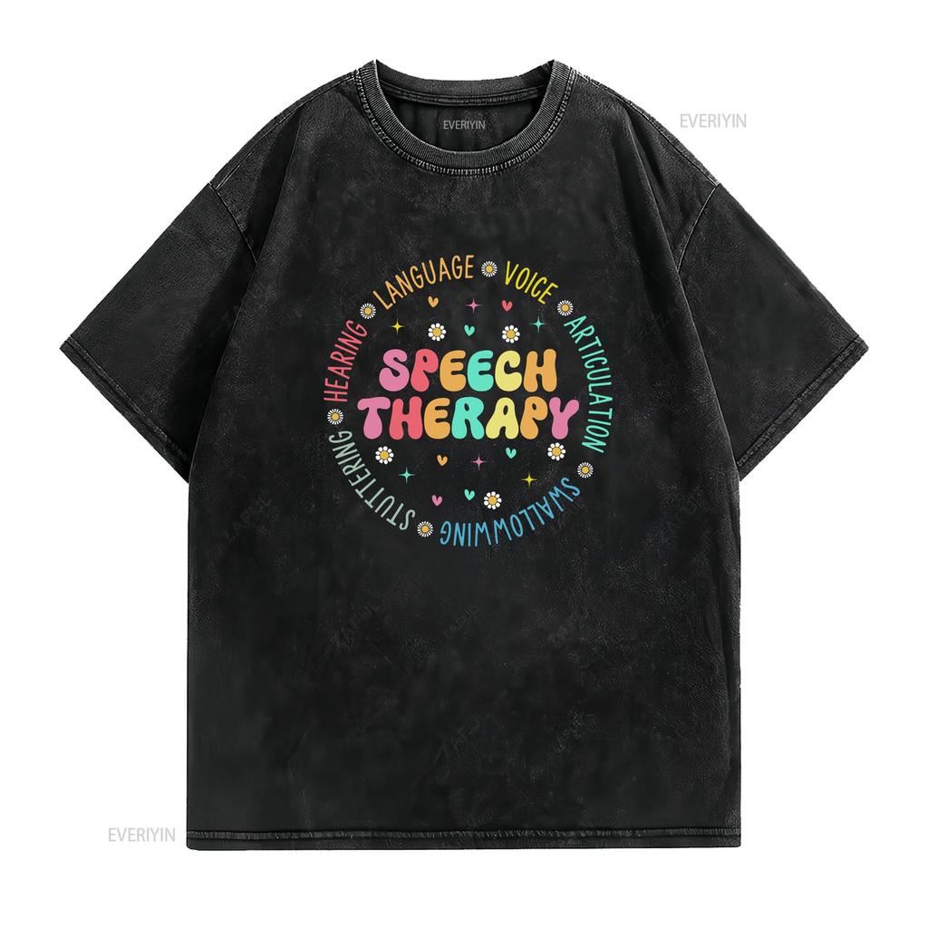 Speech Language PathologisT T Shirt SLP Pathology Sweater Teacher Graduation vintage Washed designer clothes streetwear Casual