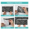 Retro Industrial Stone Brick Wall Sticker, Self-Adhesive Waterproof Bedroom Kitchen Wall Decoration 2D Tile Sticker Pvc Wallpaper