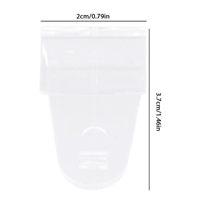 10Pieces Heavy Duty Transparent Plastic Adhesive Hooks for Window and Door Frame Hanging Accessories for Home Decors