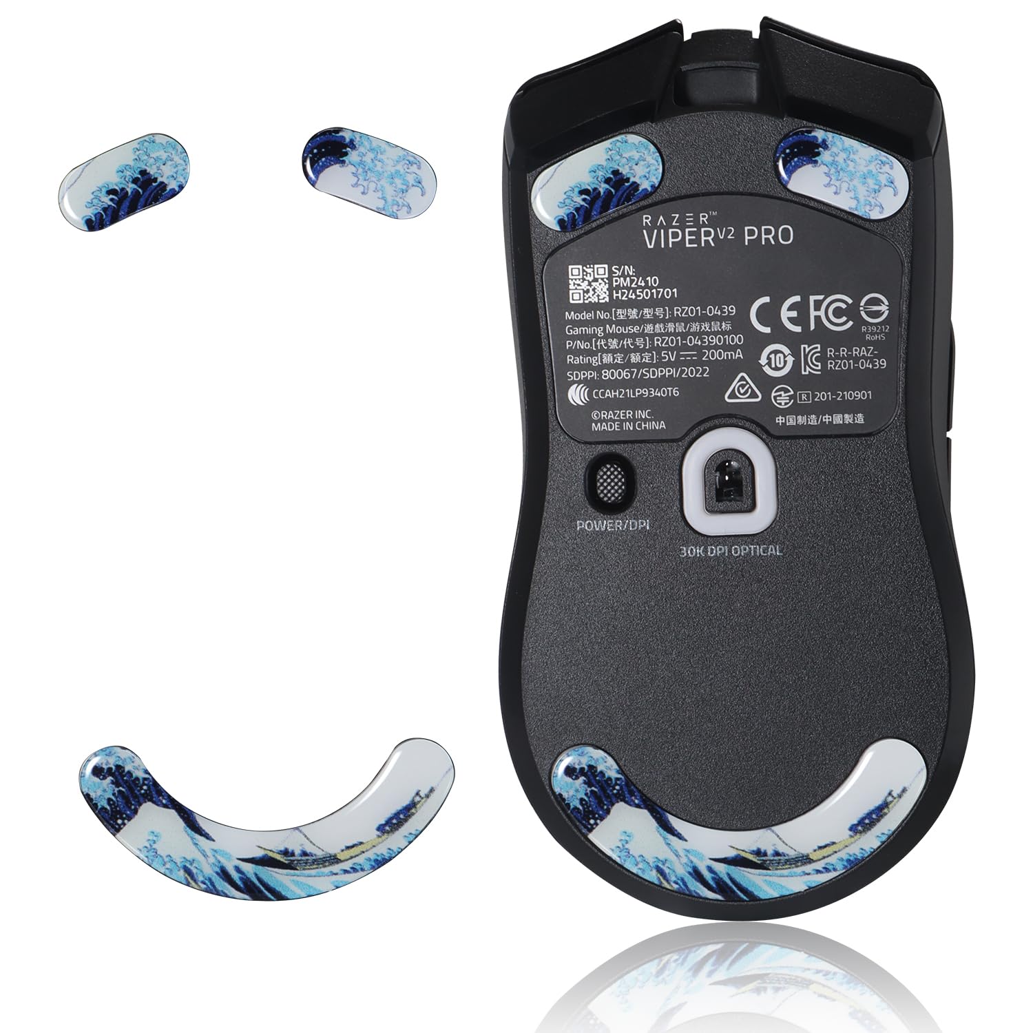 

IMMOENUC Mouse Feet for Viper V2 Pro, Glass Foot Pads with 2.5D Circular Design, Thin, Durable, and Low Friction, Gaming Mouse Accessories