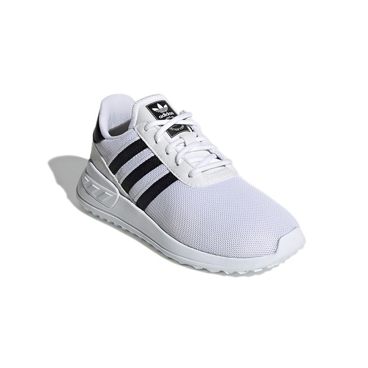 adidas Originals La Trainer Lite Fabric Breathable Low Top Sports Casual Shoes White Black Children Aged 3 7 Years Old FW0583