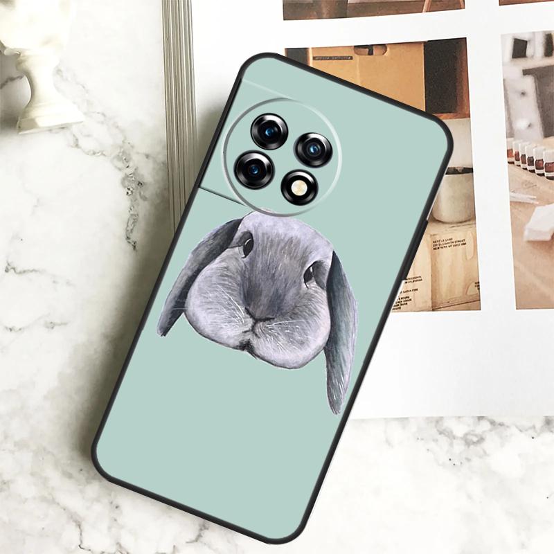 Cute Bunny Rabbit Case For OnePlus 12 12R 11 9 10 Pro 10R 9R 8T 10T Nord CE 2 3 Lite 2T N10 N20 N30 CE4 Cover