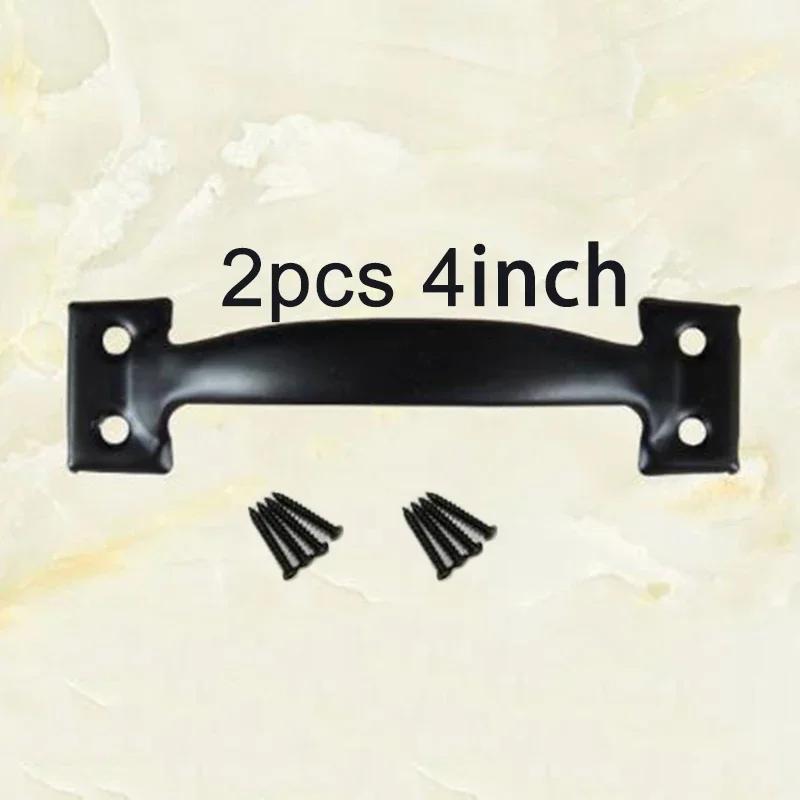 2Pcs Heavy Duty Barn Door Handle w/ Screw Iron Pull Handles for Sliding Barn Door Closet Wooden Gate door Hardware Accessory