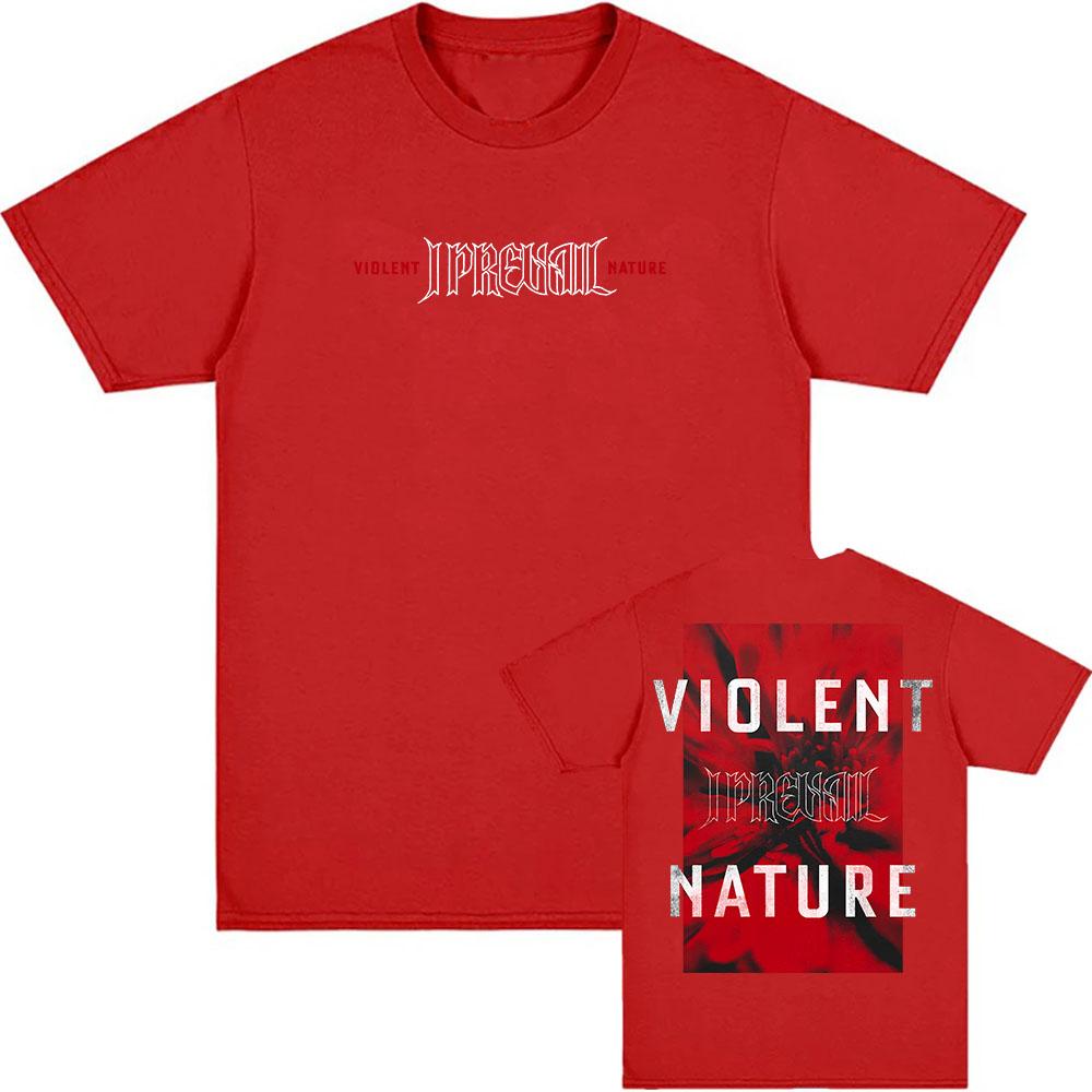 VIOLENT NATURE Kaktusový květ Tričko I Prevail Punková kapela Potisk Trička Unisex Streetwear Hip Hop Bavlna Krátký rukáv Tričko