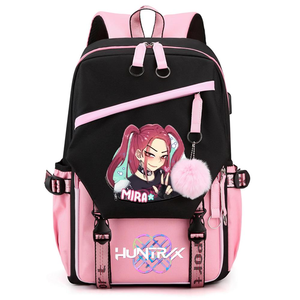 Anime K-pop Demon Hunters Tryckt Ryggsäck med Stor Kapacitet för Tonåring Student Flicka Pojke Tillbaka Till Skolan Bokväska Kvinnor Vattentät Resväska Barn Gåva