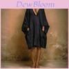 Elegant Vneck Pocket Batwing Sleeve Dress For Casual Spring Looks