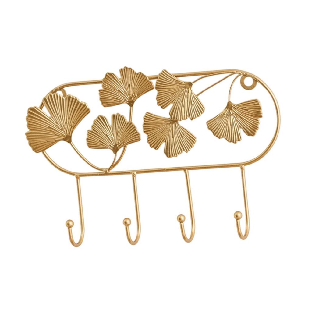 Wall Hook Wall Mount Multipurpose Ornament Leaf Design Easy to Install Decorative for Balcony Dorm Garden Bathroom Kitchen