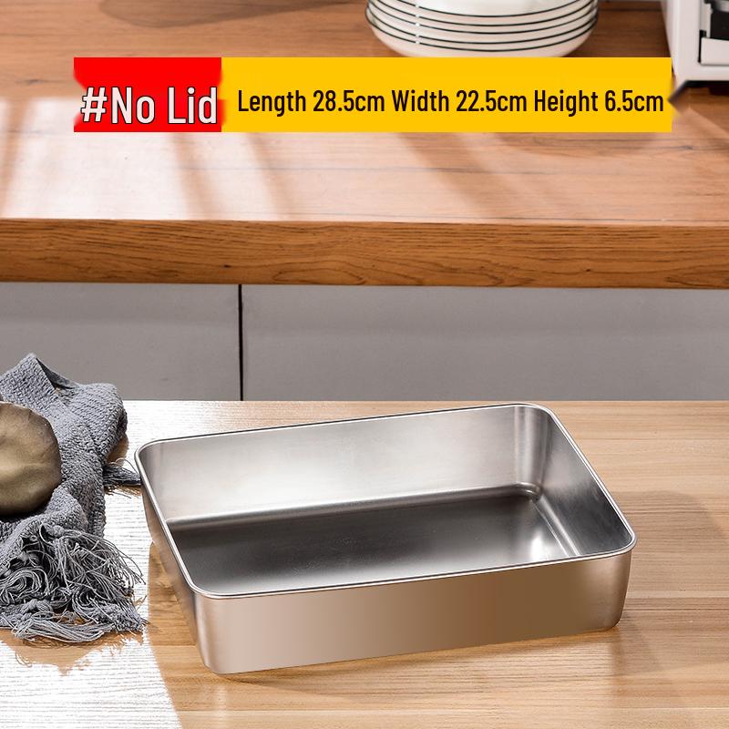 304 Stainless Steel Square Baking and Serving Tray