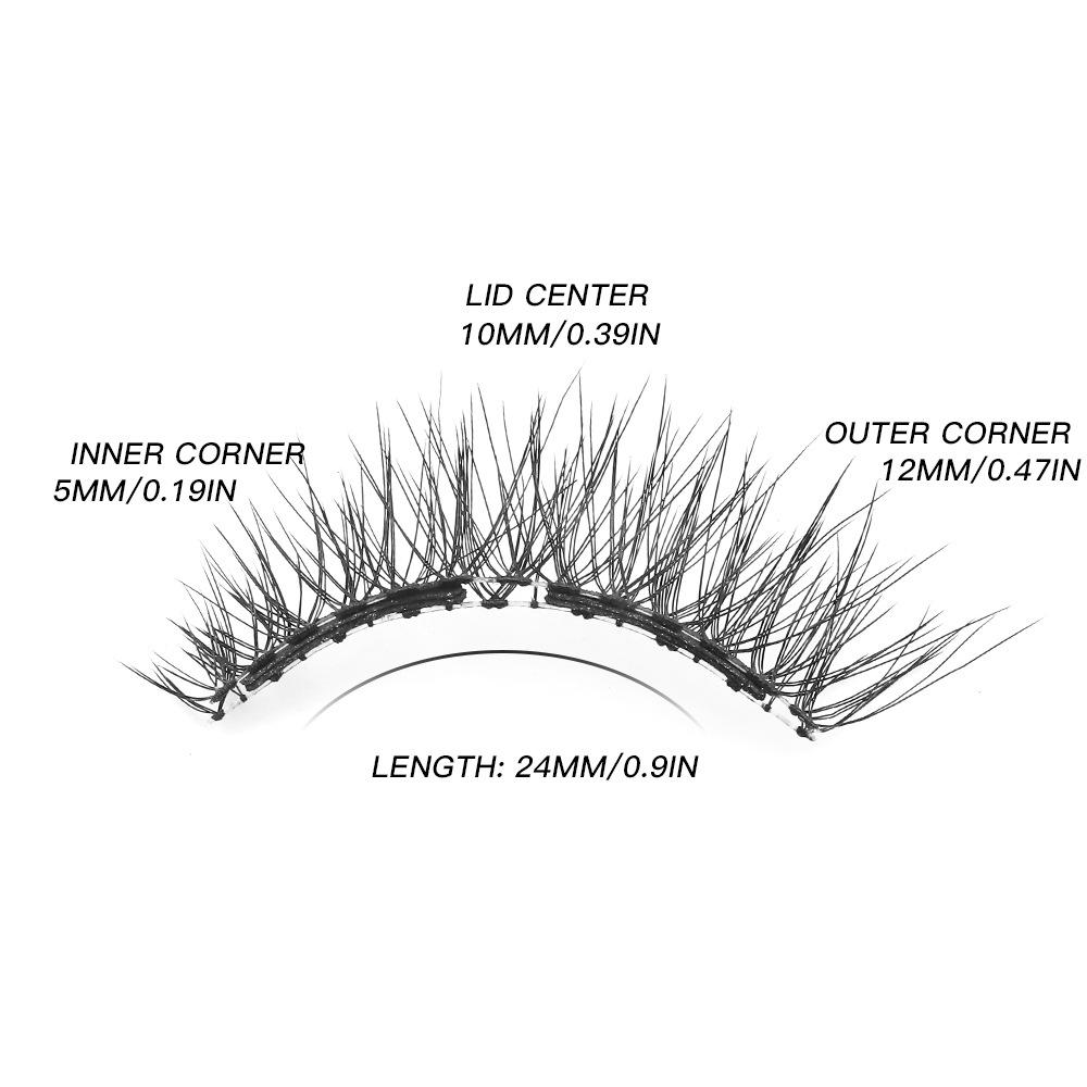 Ciglia Finte Magnetiche Senza Colla dall'Aspetto Naturale con Custodia Integrata