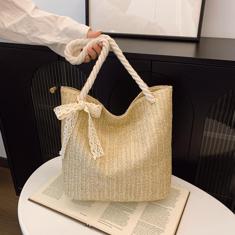 

Trendy straw bag women s 2025 new handbag casual with holiday beach bag women s shoulder oblique span bag хаки
