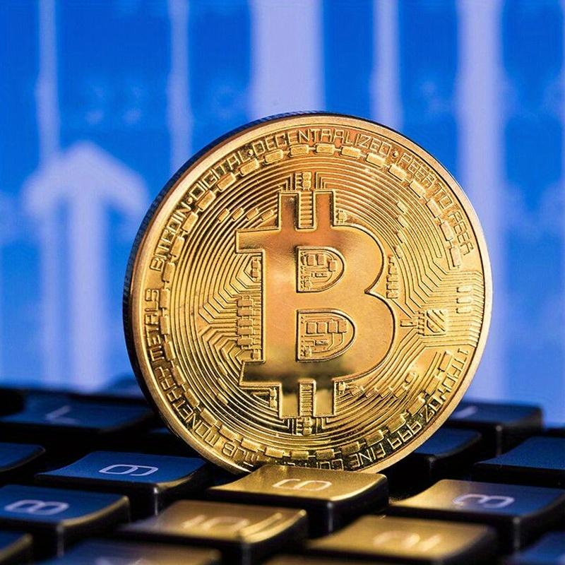 Vergoldete Bitcoin-Münze, Sammlerstück, Kunstsammlung, Geschenk, physisches Gedenken, Casascius-Metall, antike Imitation, Happy Birthday