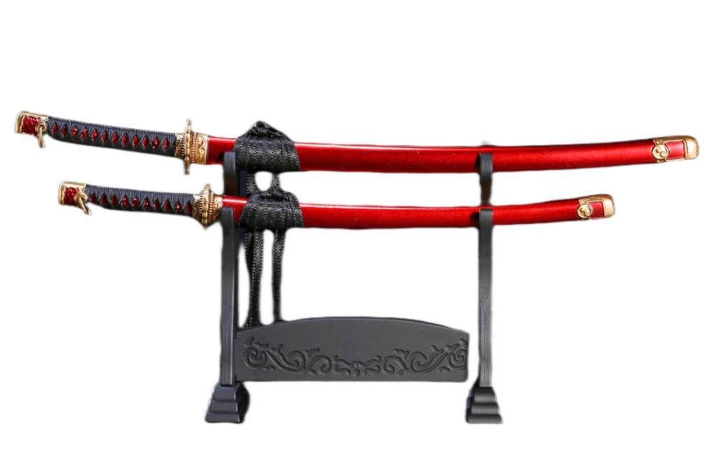 HiPlay Ryuzan Metal 1/6 Ronin Tachi Sword LS2022-09A Weapon/Tool for Action Figures, Alloy, Red