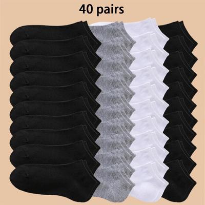 4/5/10/20/40 Paar Socken in einheitlicher Farbe, weiche und leichte Söckchen, lässige Bootssocken, niedrig geschnittene Söckchen