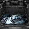 1Pcs Realistic White Tiger Car Trunk Mat Anti Slip Cargo Liner Waterproof Storage Protector for SUV Sedan