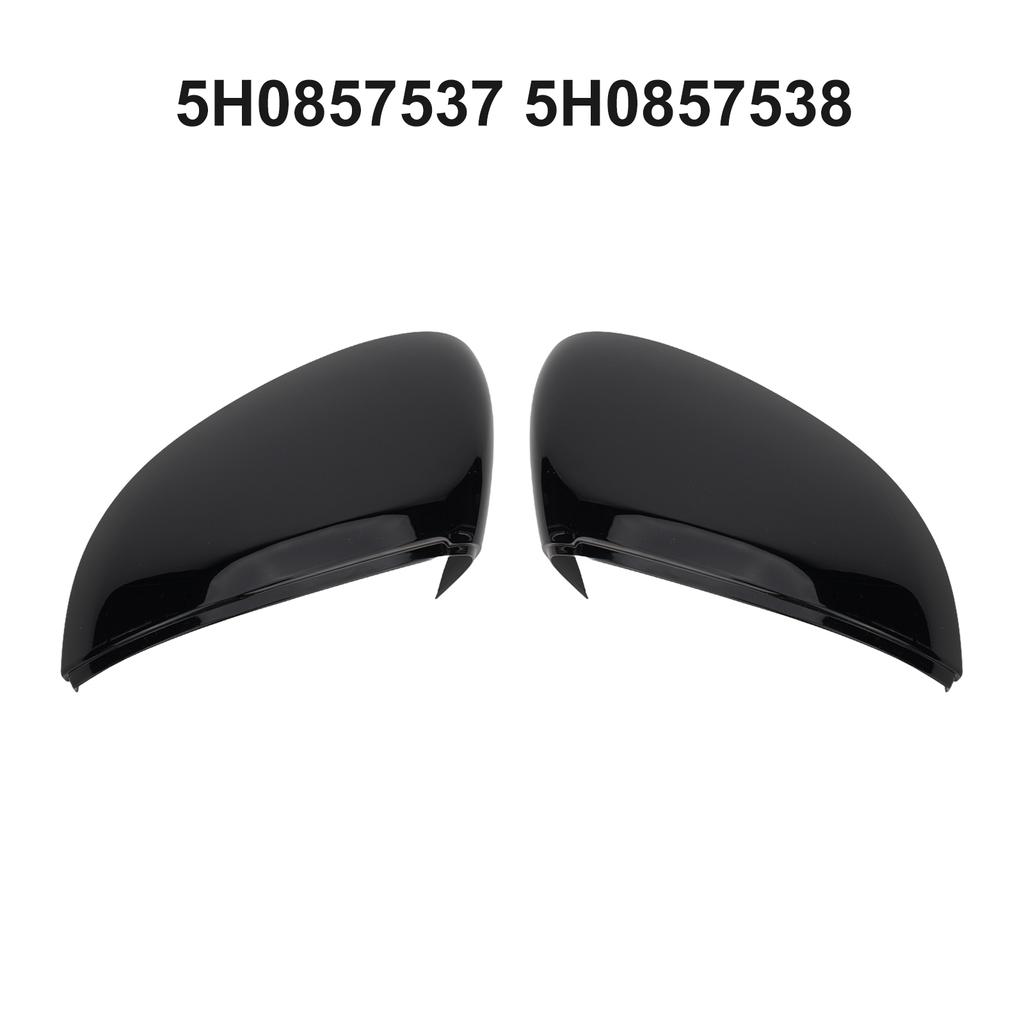 5H0857537 5H0857538 Black Pair Mirror Cover Rear View Side Mirror Cap For Golf 8 2020-2024 Replacement Automobiles Parts