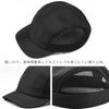 Netzkappe mit kurzem Schirm für Side-Mesh-Jet-Hut [Laquest] Herren, Kappe, 5-Panel, leicht, schnelltrocknend (schwarz, 3,0cm Krempe)