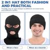 2Pcs 3 Hole Winter Knitted Mask, Full Face Cover Ski Scarf Mask Warm Balaclava For Adult Skiing, Motorcycle,Wind Protection