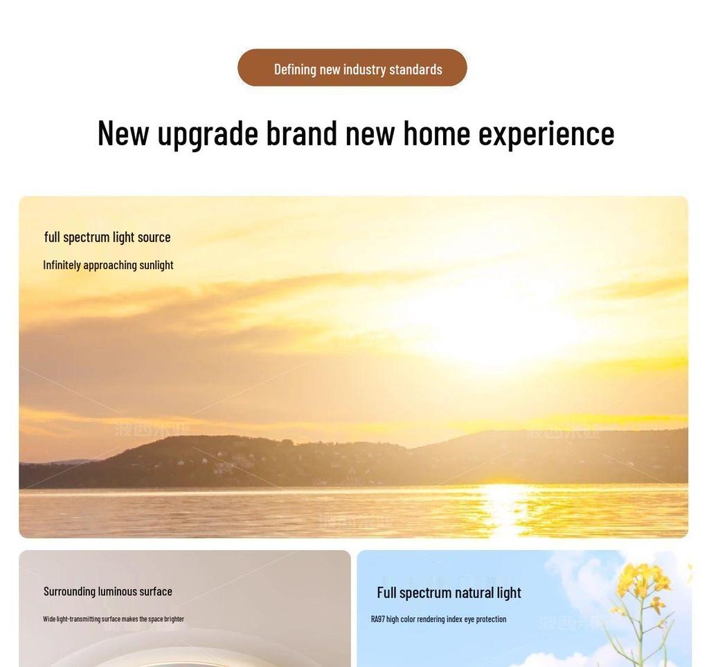 2025 Smart Voice-Controlled Full Spectrum Living Room and Bedroom Ceiling Light Package