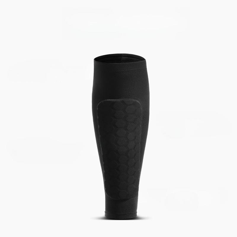 Outdoor honeycomb anti-collision sports leg cover running football leg protection socks breathable anti-collision calf cover M