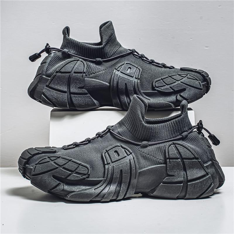 Men's Shoes Summer Breathable 2025 New Fly-woven Shoes Ultra-light Socks Shoes Versatile Dad Shoes Men's Personality Trend