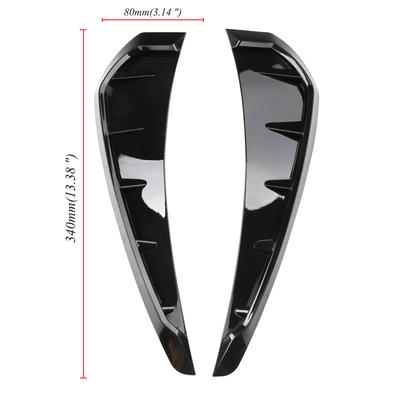 2ks Car Shark Grill Grill Car Leaf Plate Simulation Outlet Vent Decor ABS Plast Carbon Fiber Side Air Flow Sticker for Honda Civic
