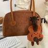 Plush Backpack Pendant Cartoon Keyring Cute Violin Keychain