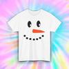 Snowman Face T-Shirt | Cute Christmas Holiday Graphic | Festive Winter Tee S-5XL