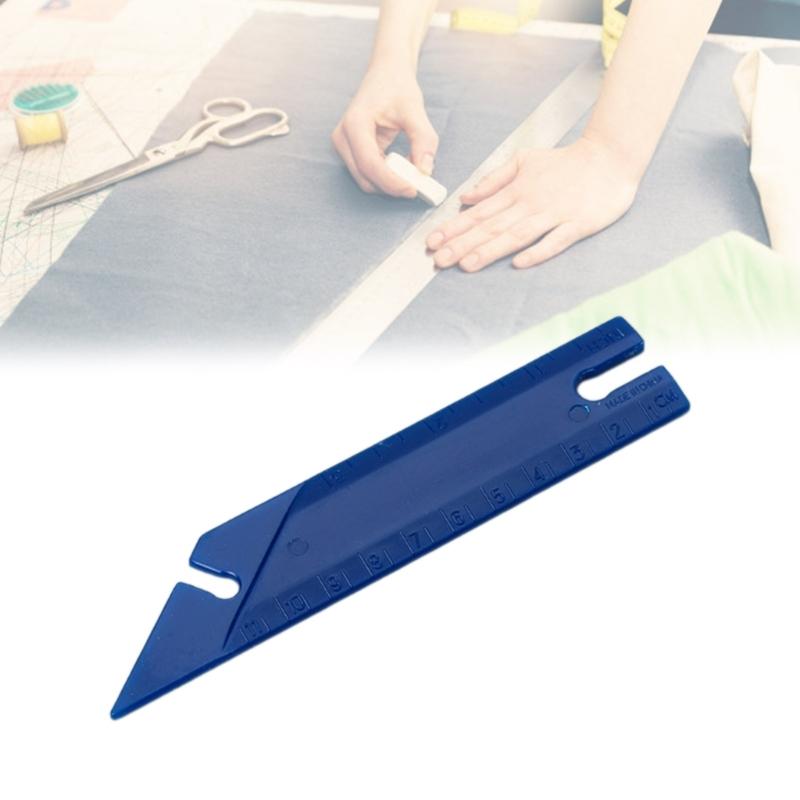 5-1/2" Button Gauges & Point Turners, 1 Count Guage & Turners, Blue, Patchwork Measuring Drawing DressmakersRuler