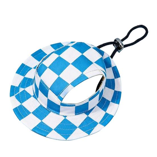 

Pet Sun Hat Breathable Small Dogs Cats Bucket Hat with Ear Holes Adjustable Drawstring Sun UV Protection Pet Decorative Hat S