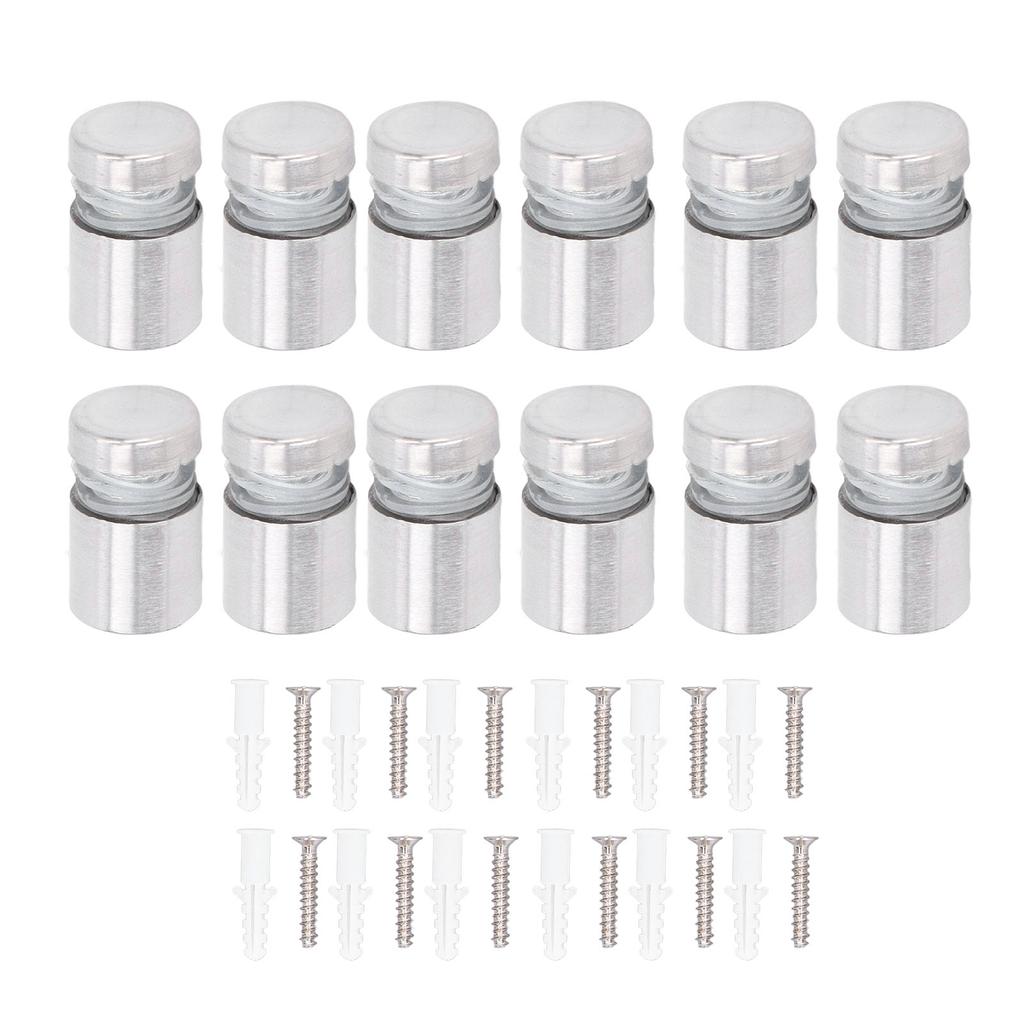 12Pcs Standoff Screws Stainless Steel Wall Sign Advertising Hardware Nail for Acrylic 16x20mm
