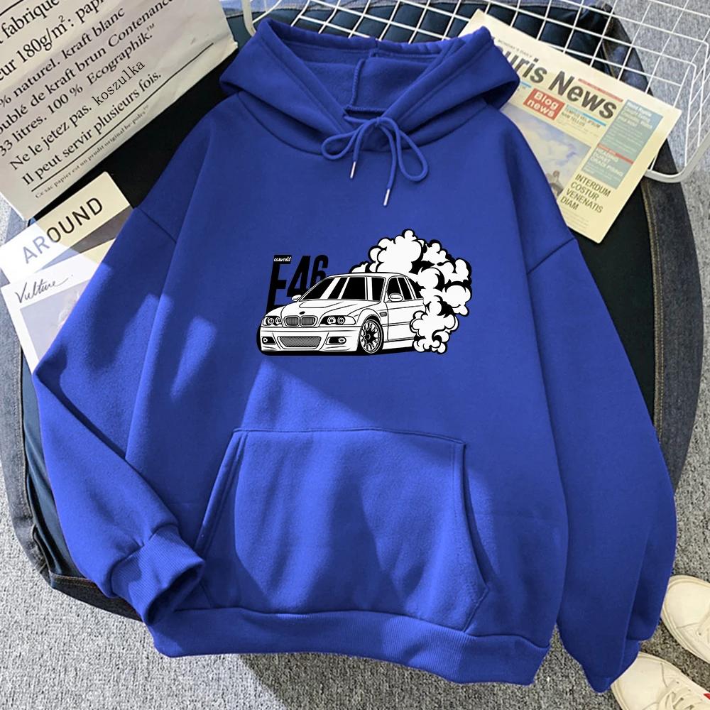2022 Winter E46 Car Hoodies Spring/Autumn Women Tops Aesthetic Clothes Fashion Men Sweatshirt Graphic Hoodie Harajuku Sudaderas