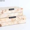 Natural Wood Jewelry Boxes Minimalism Rectangle Cosmetic Jars Dresser Table Desk Decoration Exquisite Jewelry Storage Jar