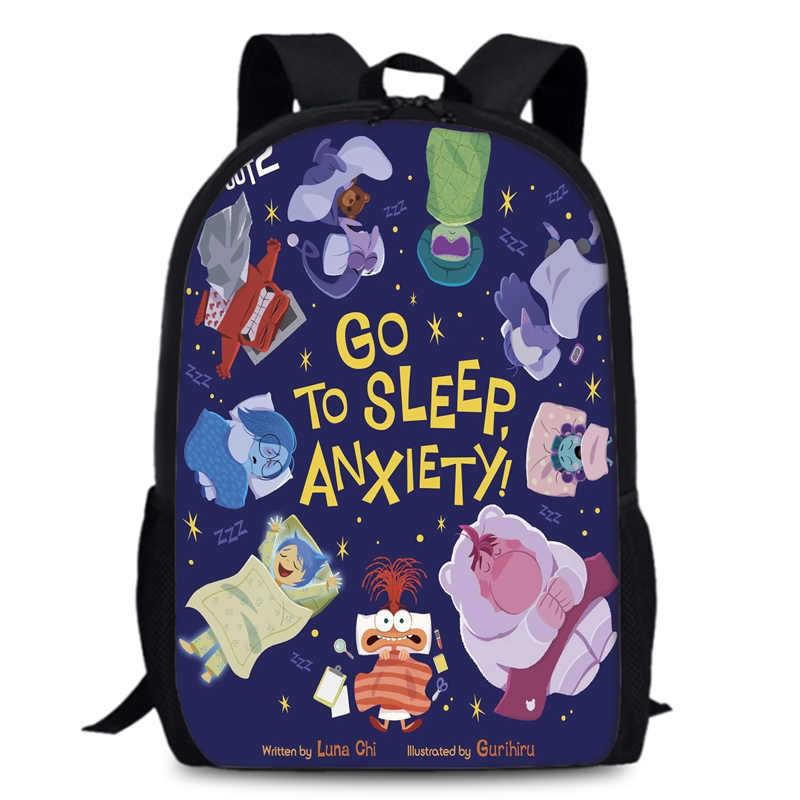 Spacious Inside Out 2 Backpack Durable Oxford Fabric 15 Inch School Bag Unisex