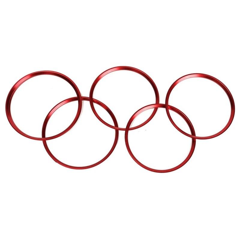 5Pcs Red Air Vent Outlet Cover Ring Trim For Benz A Class A200 A180 A220 W176