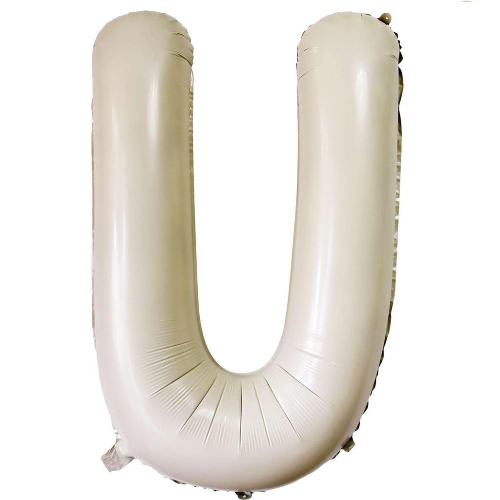 Baloane Gigante Albe Crem de 40 Inch Literele A-Z, Consumabile Petrecere de Ziua de Naștere Decorațiuni Eveniment Aniversar Alfabet