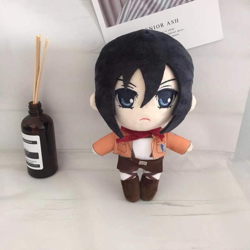 Attack On Titan Levi Ackerman Plush Doll Toy Eren Mikasa Ackerman Cute Soft Stuffed Pillow Birthday Gift 20cm