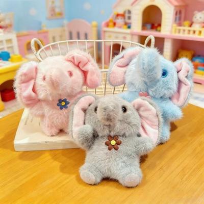 Cartoon Plush Elephant Bag Pendant Cute Plush Toy Gifts Plush Elephant Doll Keychain