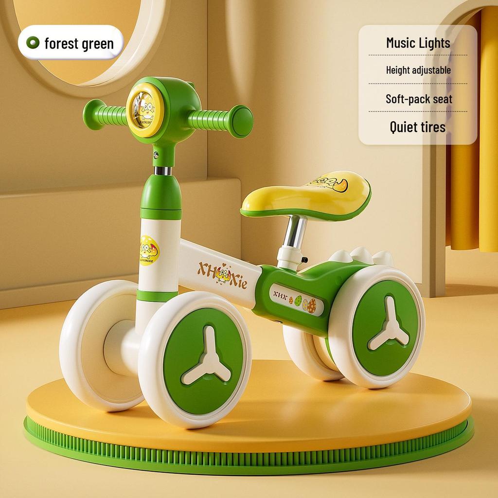 Verstelbare Loopfiets voor Leeftijden 1-4, Zonder Pedalen, Zacht Zadel, Baby Glijder