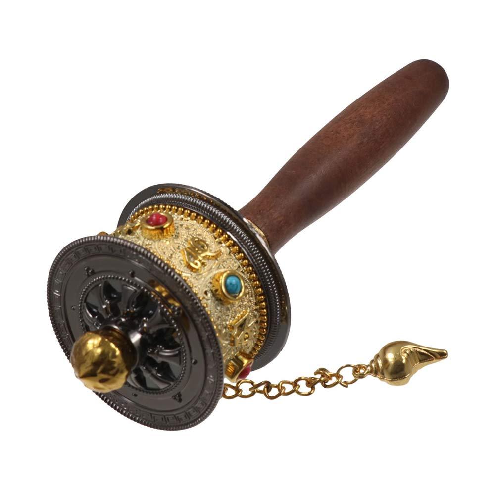 Handaandrijving Tibetaans Gebedswiel Kleurrijk Handheld Draaien Biddend Instrument Draaiende Trommel Draaibare Religieuze Sier