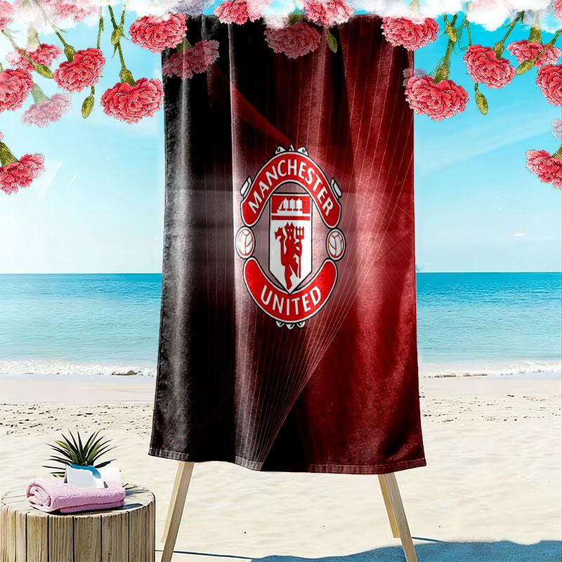 Asciugamano da Spiaggia Stampa Tifosi Fedeli MUFC, Asciugamano Grande Morbido Asciugatura Rapida per Spiaggia Campeggio Nuoto