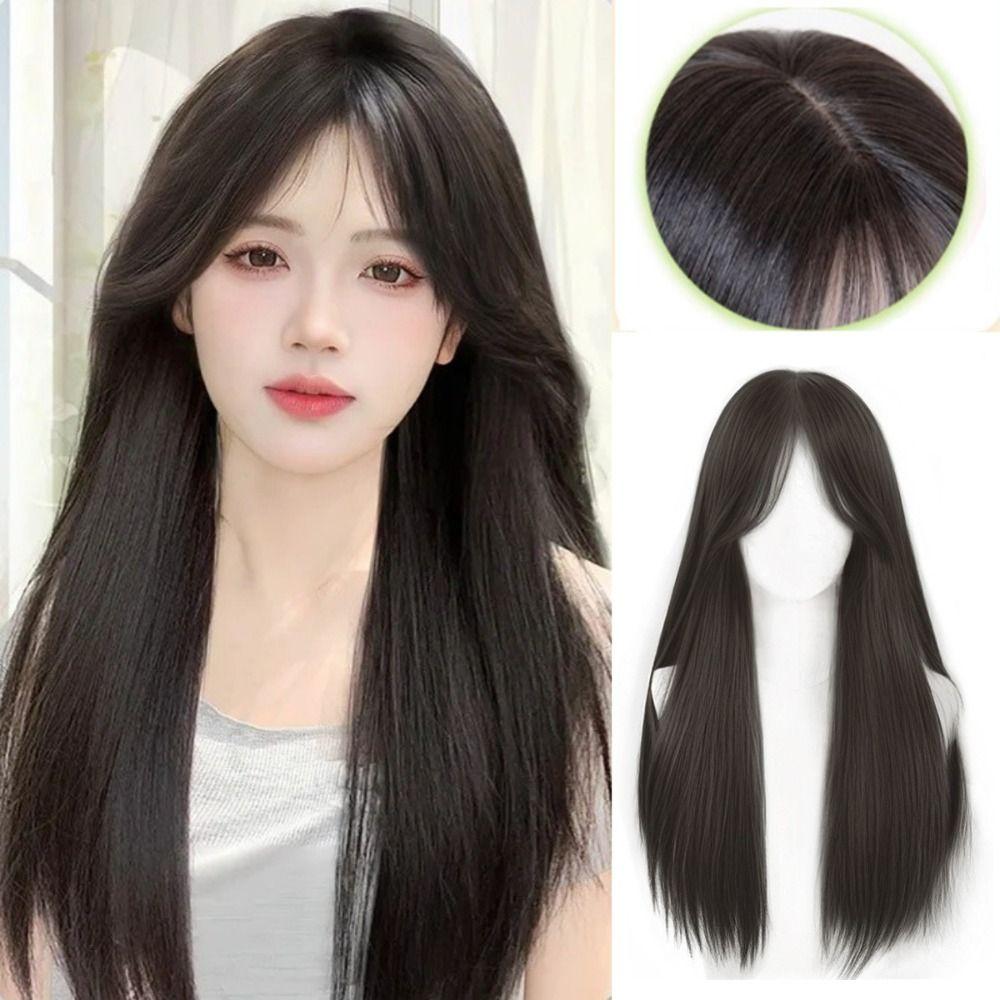 Halloween Women Layered Wigs Realistic Lolita Cosplay Wigs Long Straight Hair Wigs  Party