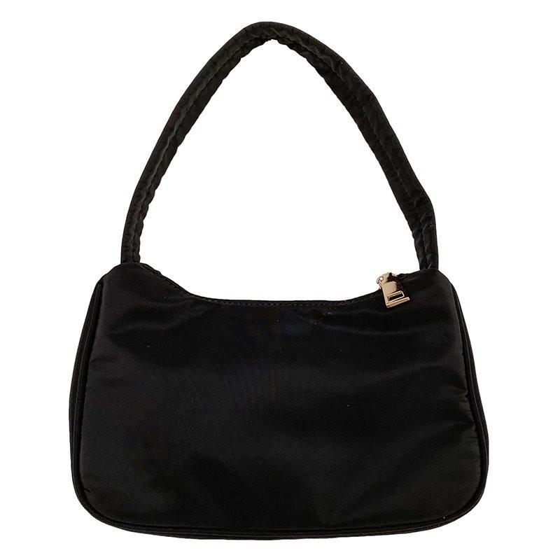 Trendy Urban Minimalist Small Nylon Handheld Bag For Women Available In Elegant Shades