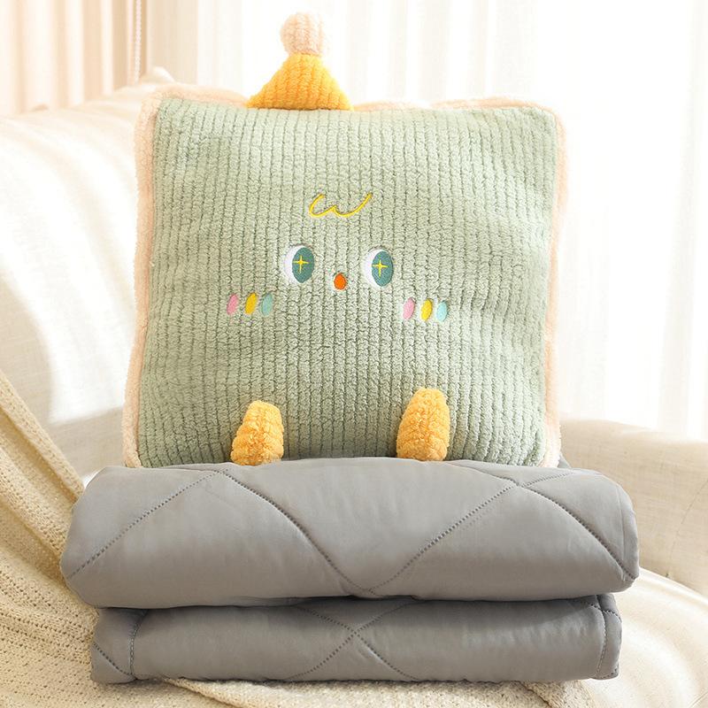 

40см Дитяча іграшка М яка іграшка Капелюх Лялька Серія Подушка Милий вираз Подушка для сну з ковдрою М який плюш Подарунки на день народження 40cmX40cm зелений