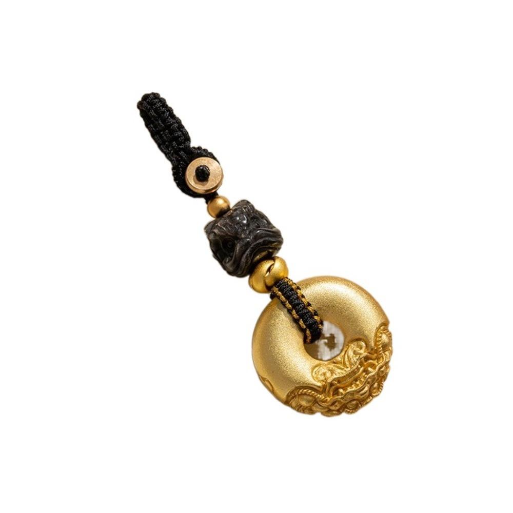 Brass Pixiu Car Key Chain Wealth Bag Ornaments Creative Peace Buckle  Gift