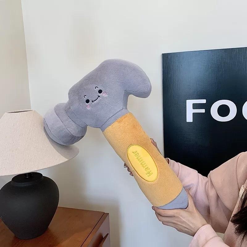 

Animal Plush Toy Hammer And Wrench Set For Kids Creative Gift Interactive Stuffed Animals Hammer,28cm