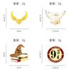 Harry Potter Peripheral Hedwig Owl Badge Sorting Hat Brooch Golden Snitch Student Bag Ornament