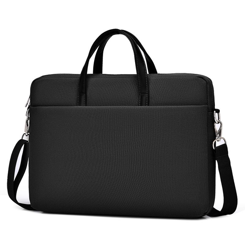Laptoptas 13,3 14 15,6 17 Inch Notebook Tas Sleeve Voor Macbook Air Pro 16 Hoes Xiaomi Schouder Nieuwe Waterdichte Aktetas For 13-13.3 inch zwart