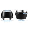 ACROPIX Wheel Rim Hub Center Caps 60mm 5 Clips with Silver Tone Stickers, Black, 4pcs