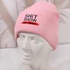 Hat With Knit Shit Show Letters Embroidered For Autumn Winter Fashion Warmth